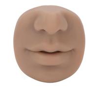 Hapivida Silicone Nose Model with Mouth, Flexible Soft Reusable Nose Display for Teaching 7 x 7.5 x 4.2cm (Dark Skin)
