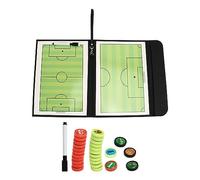 Hapivida Soccer Coaching Board, Portable Foldable Magnetic Football Strategy Board with Marker Pen and 27 Chess Pieces, 20.9 x 12.2 inches Unfolded PVC Material for Football