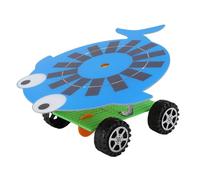 Hapivida Solar Car Toy, Educational Science Experiment Toy Solar Powered Mini Car with Monocrystalline Silicon Solar Panel, Cartoon Fish Design Assembly Learning Kit for Kids