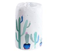 Hapivida Storage Bags Reusable Drawstring, Large Cylindrical Clothes Quilt Pillow Organizer, PEVA Material Protects Against Dust Moisture Wear, Saves Space for Blankets Coats Home (Cactus)