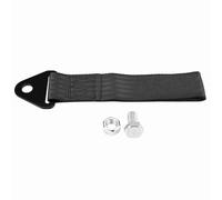 Hapivida Tow Strap, Universal High Strength Towing Rope with Steel Mounting Bracket for Racing Car Front Rear Bumper Hook Recovery up to 10000 lbs Capacity (Black)