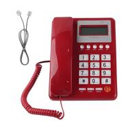 Hapivida Wired Landline Telephone with Caller ID, DTMF/FSK Dual Mode Real-Time Date Display, FLASH Function and Redial for Home Hotel Office Use