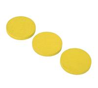 Hapivida Wooden Discs, Colourful Educational Counting Wooden Slices for Kids Learning, 50pcs Natural Wood Craft Supplies with 3 Shapes for Classroom Activities DIY Projects