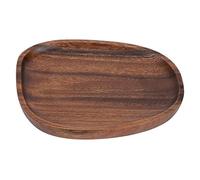 Hapivida Wooden Plates, Decorative Acacia Wood Dinner Plates Classic Irregular Serving Trays Platters for Fruits, Dessert, Sushi, Food(16 * 13cm)
