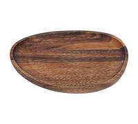 Hapivida Wooden Plates, Decorative Acacia Wood Dinner Plates Classic Irregular Serving Trays Platters for Fruits, Dessert, Sushi, Food(26 * 21cm)