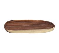 Hapivida Wooden Plates, Decorative Acacia Wood Dinner Plates Classic Irregular Serving Trays Platters for Fruits, Dessert, Sushi, Food(30 * 12cm)