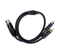 Hapivida XLR Female to 2 Phono Plug Y Splitter Cable, 0.5m/1.6ft XLR Y Splitter Stereo Cable Connector Adapter for TV Mixer Amplifier Recorder Speaker HiFi Stereos