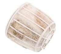 HAPKITCH Bird Nest Building Material for Cage, Cotton Jute Basket, Coffee | Soft Natural-looking Habitat, Basket Included, Suitable for Wire Pitch 1-1.8cm, Small Birds