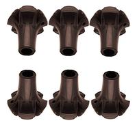HAPLUSTAR Trekking Poles Tips Set - Pack of 6 to 8 Replacement Rubber Trek Cane Tips Protectors Fit Most Walking Hiking Sticks - 11 mm Diameter