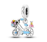 Hapour 925 Sterling Silver Charm Pendant Dangle Beads for Bracelet Necklace Tree Love Forever Moon Cloud Ladybug Avocado House CZ Charms DIY Jewelry Gift for Women Her