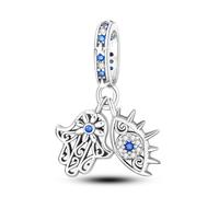 Hapour 925 Sterling Silver Charm Pendant Dangle Beads for Bracelet Necklace Tree Love Forever Moon Cloud Ladybug Avocado House CZ Charms DIY Jewelry Gift for Women Her