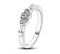 Hapour 925 Sterling Silver Rings for Women, Love Heart Eternity Band Simple Minimalist Heart Arrow Promise Rings For Her