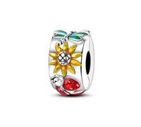 Hapour Clip Spacer Charm for Bracelet Clip Clasp Stopper Bead Spacer DIY Fit European Snake Bracelet Openable 925 Sterling Silver Bead Jewelry for Women, Cubic Zirconia