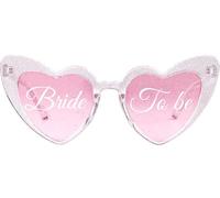 Happenings Heart-shaped Glasses With Inscriptions - Your Own Text - Personalised Heart Sunglasses - Mr & Mrs, Name, Date, etc. Perfect for Wedding, Hen Night, Party, Gift, Photobooth - UV400