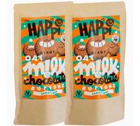 Happi Candy Cane Oat Milk 2 x 80g - Giant Vegan Mint Chocolate Buttons - Vegan Chocolate Buttons for Cooking