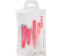 Happi Daily Grooming Essentials - Sleek Precision - Complete Nail and Brow Kit - Sharp Performance - Tidy Finish/Everyday Self-Care Set - Durable Design - 4 Piece Toolkit