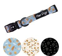 Happi Doggi® The Ultimate Everyday Dog Collar, Adjustable, Reflective, Padded Neoprene Puppy Small Medium Large Dogs (L - Neck: 38-63cm | 2.5cm, Summer Breeze)