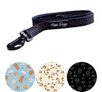 Happi Doggi® The Ultimate Everyday Dog Lead, Metal Double Locking Carabiner Lead & Reflective Stitching For Extra Safety, Walking/Training Leash, Padded Handle, 5ft/1.5m (Animal Print)