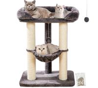 Happi N Pets 71CM Cat Tree Tower for Indoor Cats, Tall Cat Scratching Post with Large Bed for Big Cats, Sisal Scratcher with Soft Perch & Ha