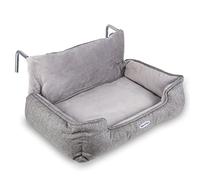 Happi N Pets Cat Radiator Bed, Spacious Cat Perch for Heaters, Cuddly Kitten Heating Lounger Featuring With Adjustable Hook for Various Radiators And Washable Cover, Window Hammock, Grey