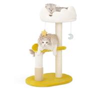 Happi N Pets Cloud Cat Tree, 80CM Multi-Level Cat Tree Tower with Scratching Posts, Viewing Perch, Removable & Washable Cushions, Cat Self Groomer with Dangling Toy, Stable Cat Stand