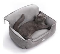 Happi N Pets Large Cat Bed for Heaters, Cuddly Cat Heating Lounger, Adjustable Hook for Various Heaters, Cat Hammock for Heaters, Grey