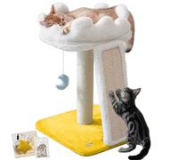 Happi N Pets New Cloud Cat Tree, Cat Scratching Post with Bed, Small Cat Tree for Indoor Cats, Cat Scratch Post with Scratching Pad & Cloud-Shaped Soft Perch & Cute Toys, Extra Toy, Bounus Catnip