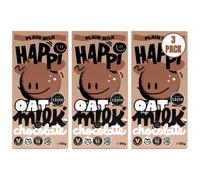 Happi Plain Oat Milk 3 x 80g Vegan Chocolate Bar - Vegetarian Chocolate Bars - Vegan Chocolates - Soya Free Treats