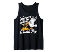 Happier Than A Seagull with A French Fry Fun Tank Top