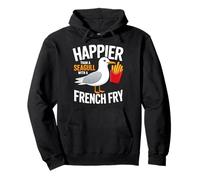 Happier Than A Seagull with A French Fry Pullover Hoodie