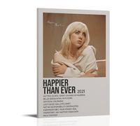 Happier Than Ever By Bil-lie Album Poster Ei-lish Minimalist Posters for Room Aesthetic Canvas Wall Art Bedroom Decor12x18inch(30x45cm)