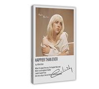 Happier Than Ever- Music Album Poster Canvas Poster Bedroom Decor Sports Landscape Office Room Decor Gift Frame-style 08x12inch(20x30cm)