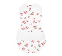 Happiest Baby Sleepea 5-Second Swaddle - 100% Organic Cotton Baby Swaddle Blanket - Doctor Designed Promotes Healthy Hip Development (Ivory Watermelons, Medium)