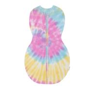 Happiest Baby Sleepea 5-Second Swaddle - 100% Organic Cotton Baby Swaddle Blanket - Doctor Designed Promotes Healthy Hip Development (Tie Dye Rainbow, Small)
