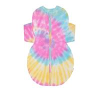 Happiest Baby SNOO Sleep Sack - 100% Organic Cotton Baby Swaddle Blanket - Doctor Designed Promotes Healthy Hip Development (Tie Dye Rainbow, Medium)