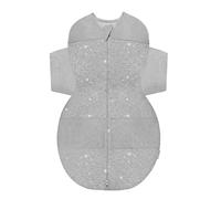 Happiest Baby SNOO Sleep Sack - 100% Organic Cotton Baby Swaddle Blanket - Doctor Designed Promotes Healthy Hip Development (Graphite Stars, Medium)