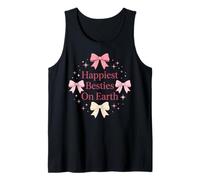 Happiest Besties On Earth, Coquette Bow Girls Trip Squad Tank Top