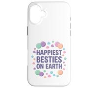 Happiest Besties On Earth, Girls Trip Matching Outfit Case for iPhone 16 Plus