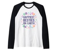 Happiest Besties On Earth, Girls Trip Matching Outfit Raglan Baseball Tee