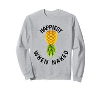 Happiest When Naked Swinger Lifestyle Naughty Adult Humor Sweatshirt