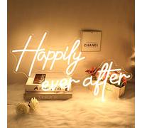 Happily Ever After Neon Sign Large, 38.4 Inch Neon Light Sign Art Decorative with Dimmer for Engagement,Birthday,Wedding,gift for girl,Home Wall Decor,Living room Decor
