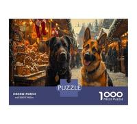 Happily Jigsaw Puzzles Funny Dog 1000pcs Challenge - This Dog Jigsaw Puzzles for Adults Is A Visual Treat - A Premier Dog Puzzle for Dedicated Enthusiasts 38x26cm/1000pcs
