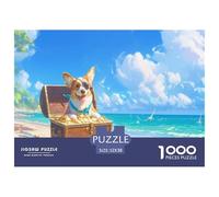 Happily Jigsaw Puzzles Funny Dog 1000pcs Challenge - This Dog Jigsaw Puzzles for Adults Is A Visual Treat - A Premier Dog Puzzle for Dedicated Enthusiasts 52x38cm/1000pcs