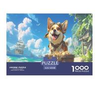 Happily Jigsaw Puzzles Funny Dog 1000pcs Challenge - This Dog Jigsaw Puzzles for Adults Is A Visual Treat - A Premier Dog Puzzle for Dedicated Enthusiasts 52x38cm/1000pcs
