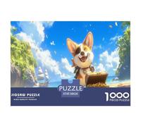 Happily Jigsaw Puzzles Funny Dog 1000pcs Challenge - This Dog Jigsaw Puzzles for Adults Is A Visual Treat - A Premier Dog Puzzle for Dedicated Enthusiasts 38x26cm/1000pcs