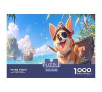Happily Jigsaw Puzzles Funny Dog 1000pcs Challenge - This Dog Jigsaw Puzzles for Adults Is A Visual Treat - A Premier Dog Puzzle for Dedicated Enthusiasts 52x38cm/1000pcs