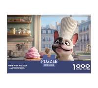 Happily Jigsaw Puzzles Funny Dog 1000pcs Challenge - This Dog Jigsaw Puzzles for Adults Is A Visual Treat - A Premier Dog Puzzle for Dedicated Enthusiasts 38x26cm/1000pcs