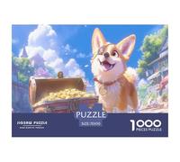 Happily Jigsaw Puzzles Funny Dog 1000pcs Challenge - This Dog Jigsaw Puzzles for Adults Is A Visual Treat - A Premier Dog Puzzle for Dedicated Enthusiasts 70x50cm/1000pcs