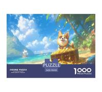 Happily Jigsaw Puzzles Funny Dog 1000pcs Challenge - This Dog Jigsaw Puzzles for Adults Is A Visual Treat - A Premier Dog Puzzle for Dedicated Enthusiasts 70x50cm/1000pcs