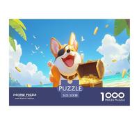 Happily Jigsaw Puzzles Funny Dog 1000pcs Challenge - This Dog Jigsaw Puzzles for Adults Is A Visual Treat - A Premier Dog Puzzle for Dedicated Enthusiasts 52x38cm/1000pcs